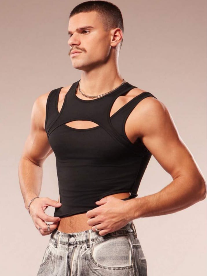 Men's Hollow 2in1 Tank Top